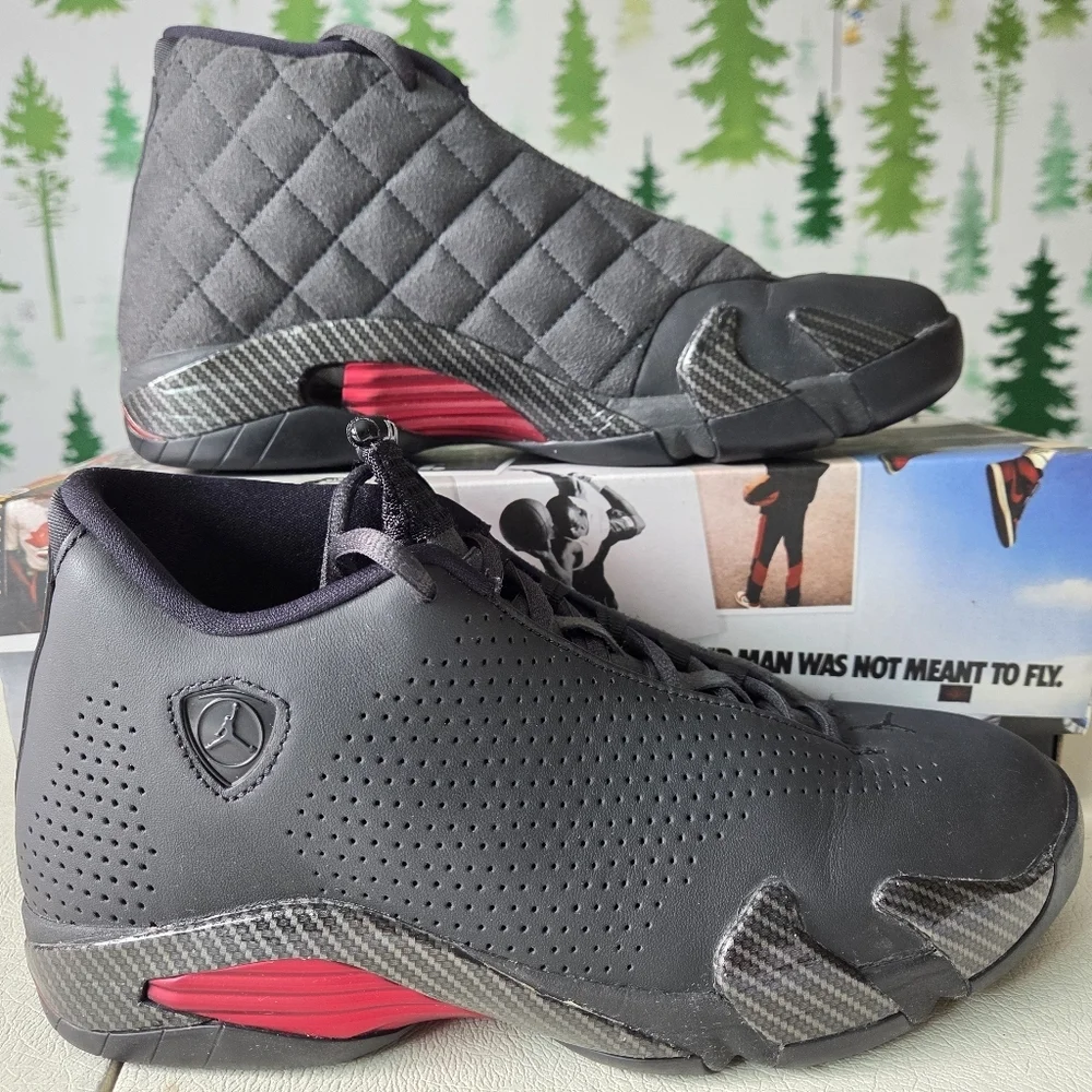 Air Jordan 14 Retro Black-Anthracite-Varsity Red
